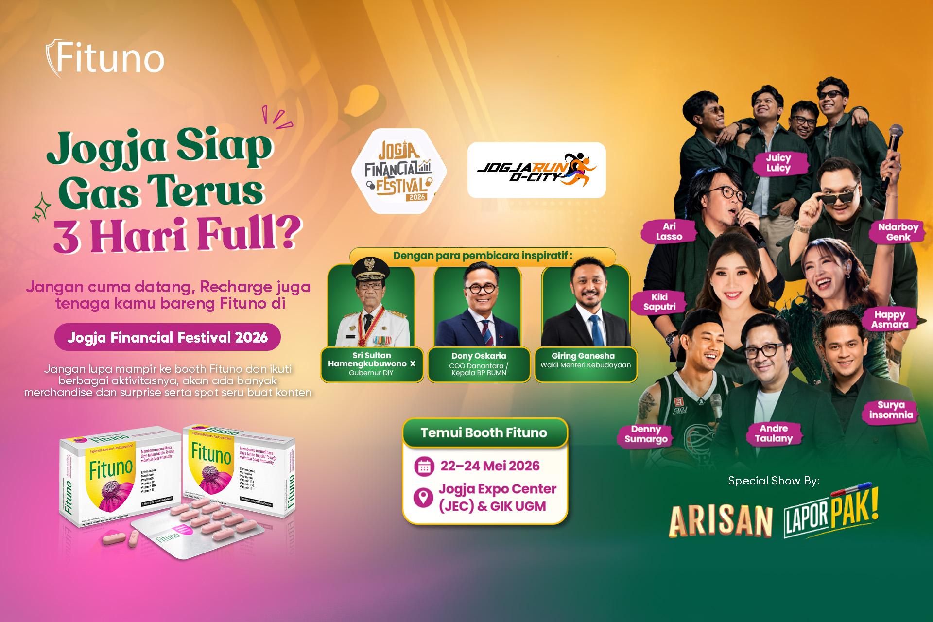 Fituno Hadir di Jogja Financial Festival 2026, Siap Temani Energi Positifmu Selama 3 Hari Penuh!